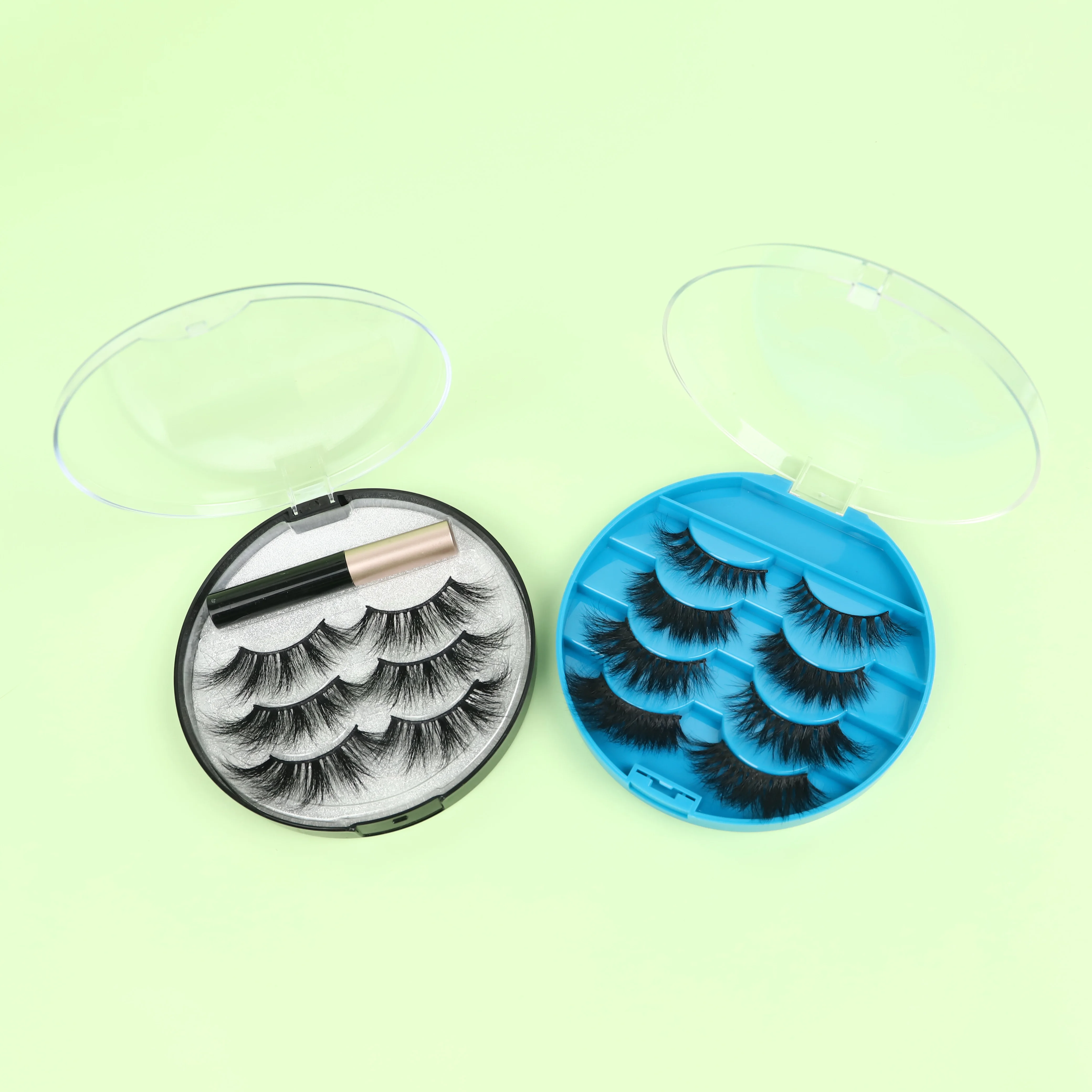 Plastic free box eyelashes sample customized wholesale eyelash