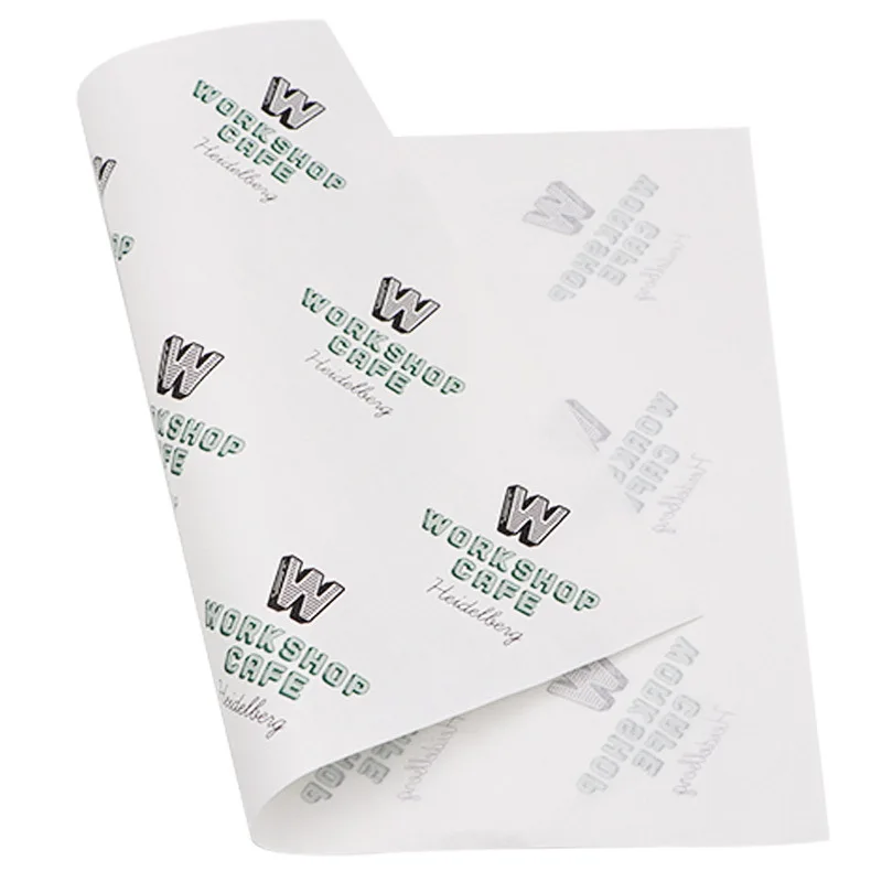 customized Logo Size Wrap For Food Grade Butcher Wax Paper Burger Greaseproof Deli Meat Wrapping Pe Coated Sandwich Paper