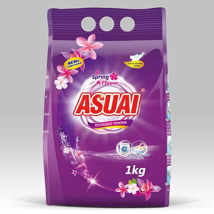 High Quality 3kg Lemon Bag Eco-friendly Effective Washing Powder Phosphate-free Laundry Detergent Powder