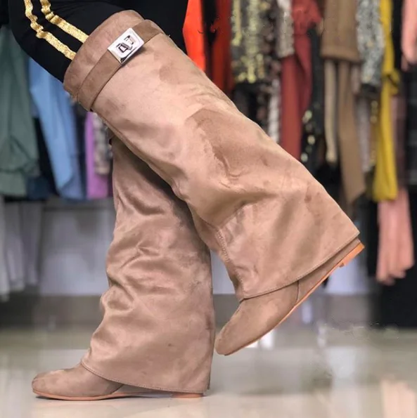 women  suede high height winter women shoes wedge sexy lady boots