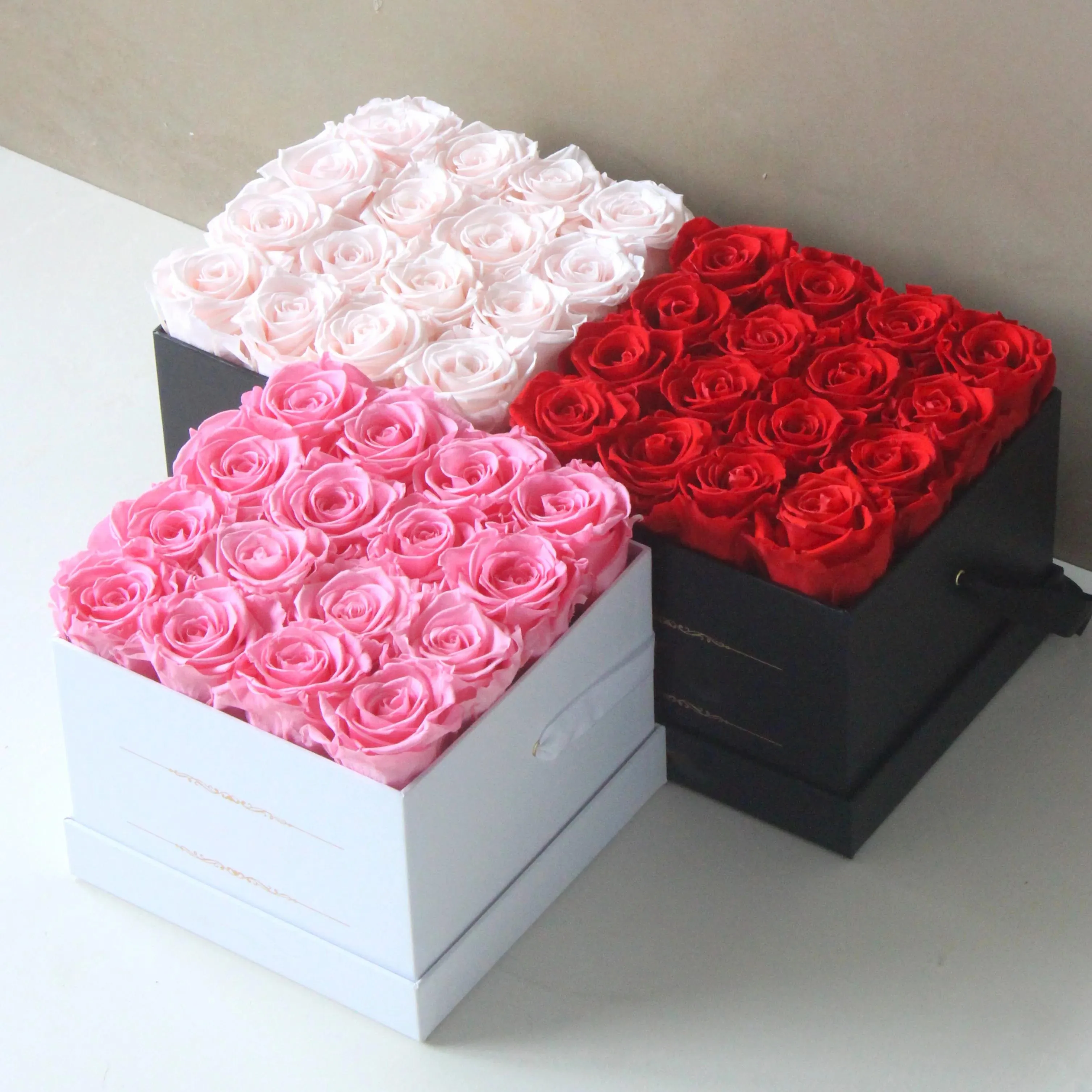 Wholesale preserved roses box stabilized roses venus and flower preserved flower gift bulk infinity flower for Festival