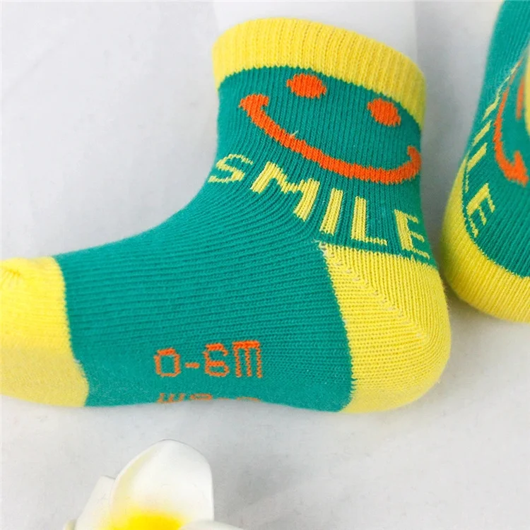 So cute smiling faces socks for our lovely baby cotton baby wearing baby socks