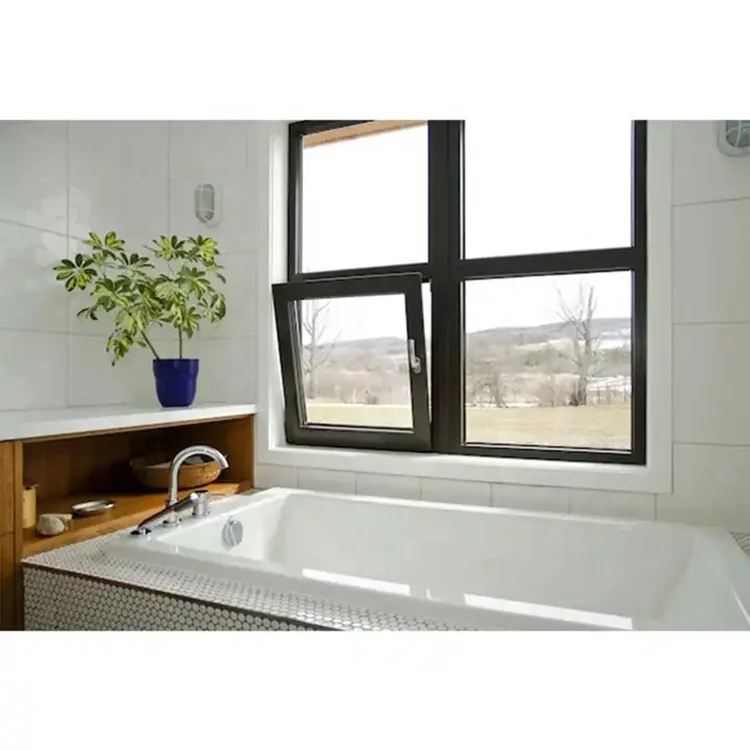 High Standard Good Quality Environmental Friendly german tilt and turn windows hurricane aluminum casement window Double Glazed