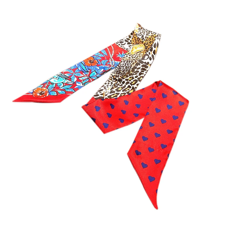 Hot Sale 5x90cm natural 100 silk fashion Famous print wholesale printed silk scarf