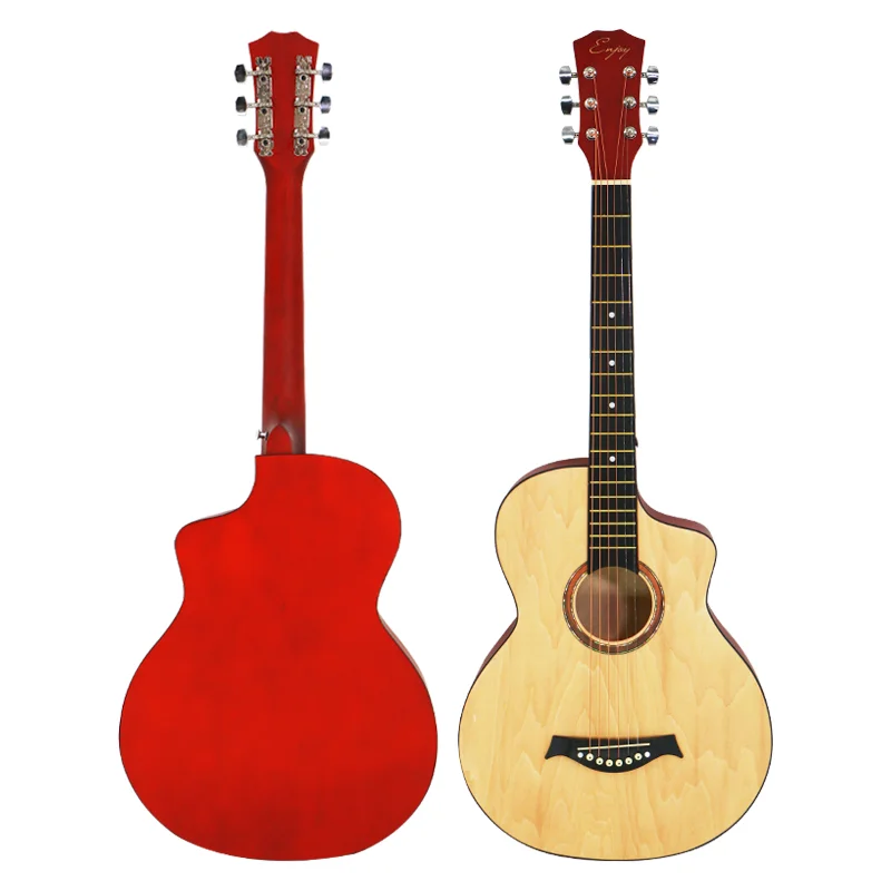 chinese factory guitar acoustic 38inch basswood colorful acoustic guitars