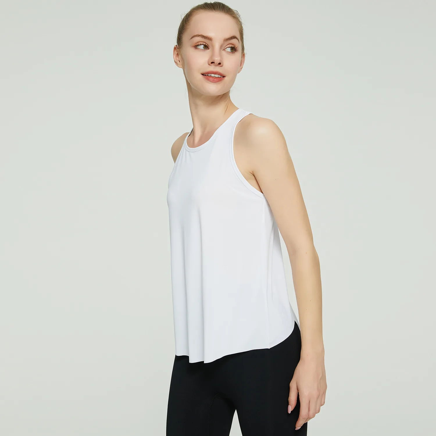 Hot selling Lulu with the same design yoga wear women sports short sleeveless shirt