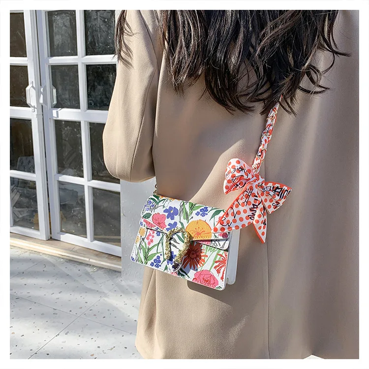 Factory Made Fashion Waterproof Full Digital fashion floral women handbag flower print ladies purse cool beautiful cross-body