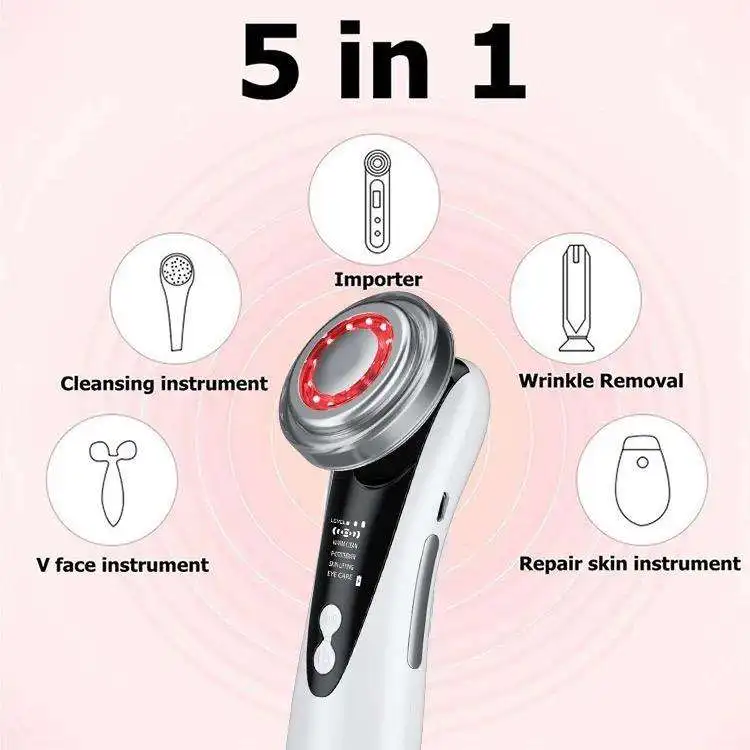 Wochuan Face Neck Eye Care Skin Lifting Heat Red Blue Led Light Therapy Wrinkle Remover Acne Treatment Home Use Beauty Equipment