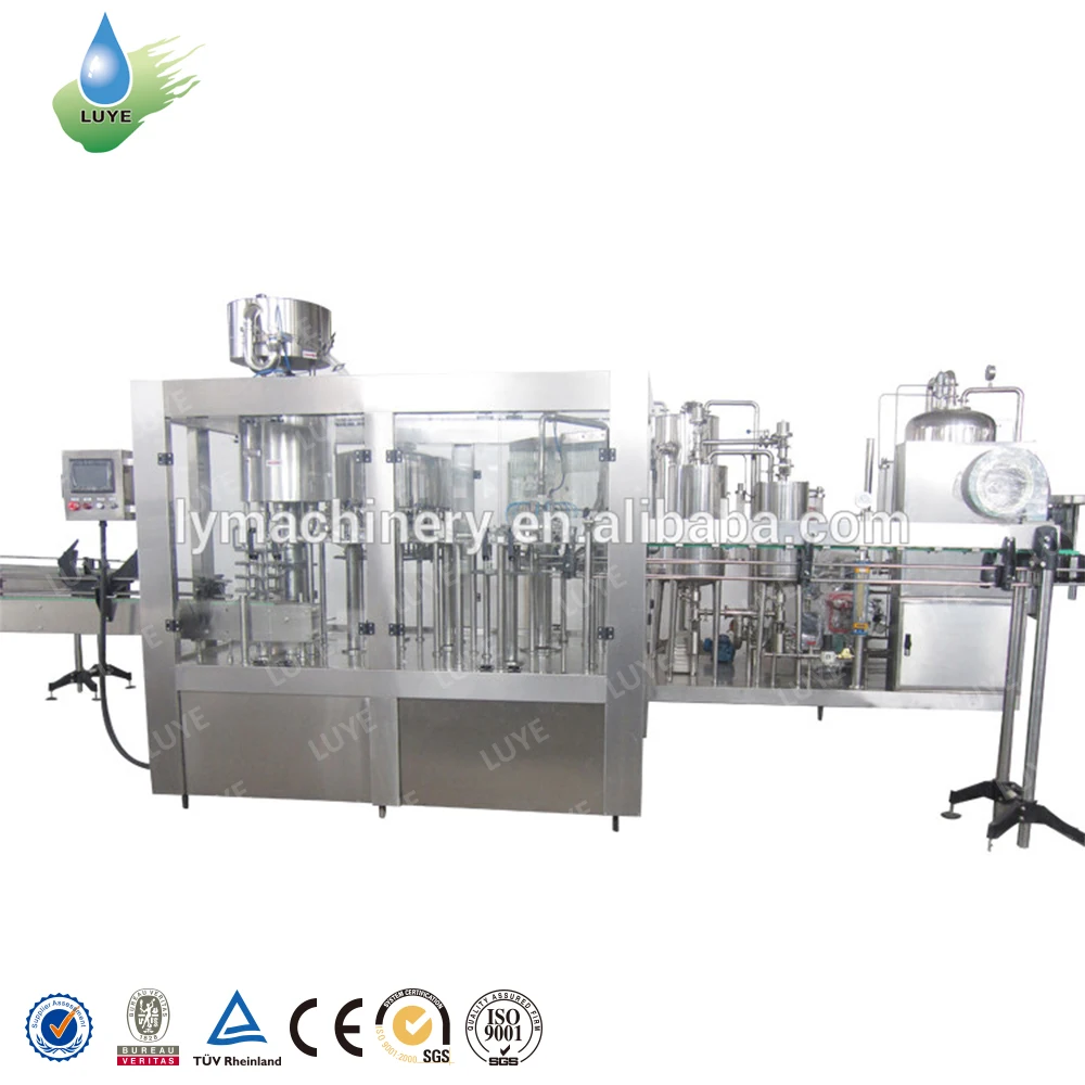 Fashion filler seamer monoblock soda water making plant filling machinery with wholesale price