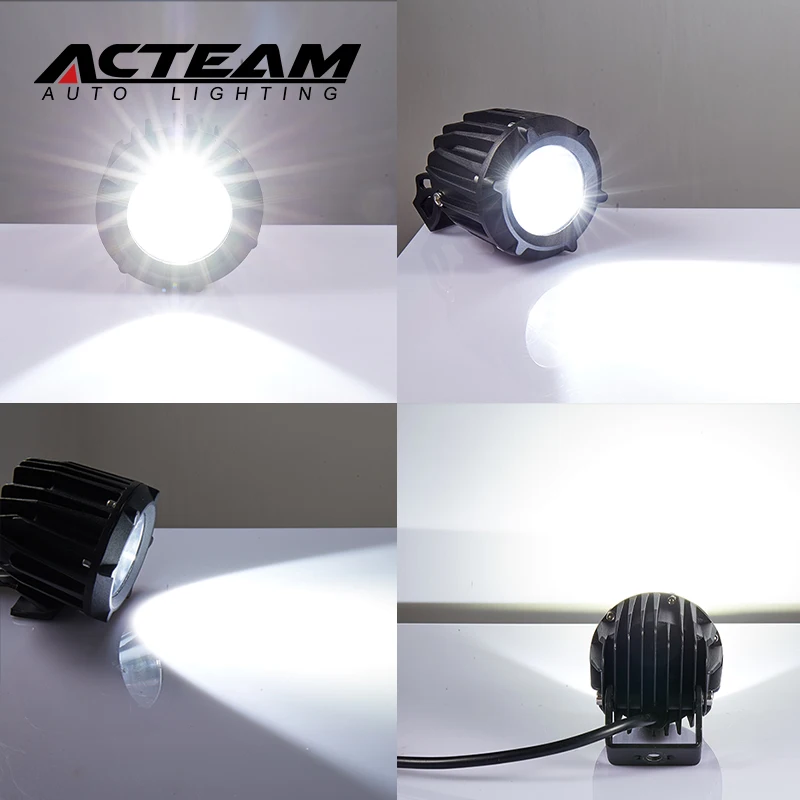  Acteam 4 inch atv moto светодиодные мотоциклетные Противотуманные фары вспомогательные огни в байкерском