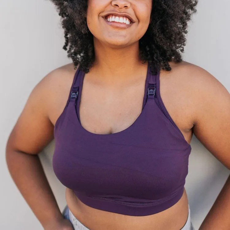 
Wholesales Pregnancy Tops Oem Custom Logo Breastfeeding Sports Bra Padded Pumping Maternity Nursing Bra 