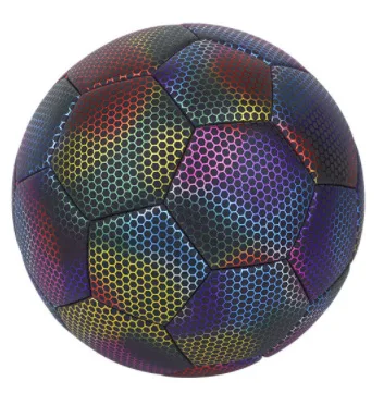 Reflective football Bright luminous football Outdoor grass reflective PU football training adult children training