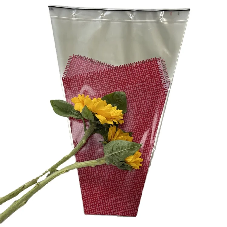 Wholesale custom opp material fresh-keeping packaging bag waterproof flower packaging set