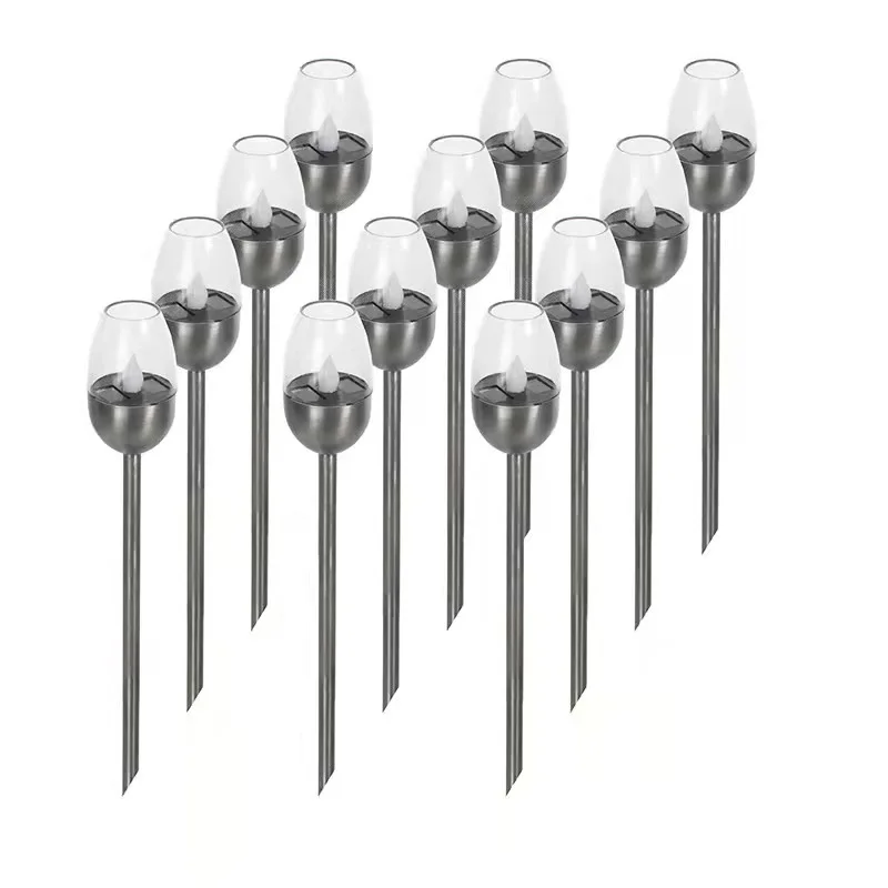 Newest Solar Flameless Rechargeable LED Buried Candle Emergency Night Light Wax Lamp For Outdoor