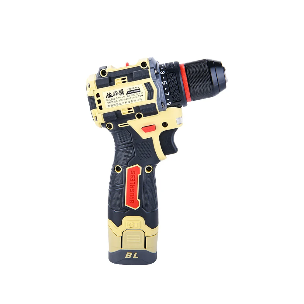 FENGBAO Brushless Lithium Electrical Battery Drill Cordless Tire High Torque Tool Impact Drill