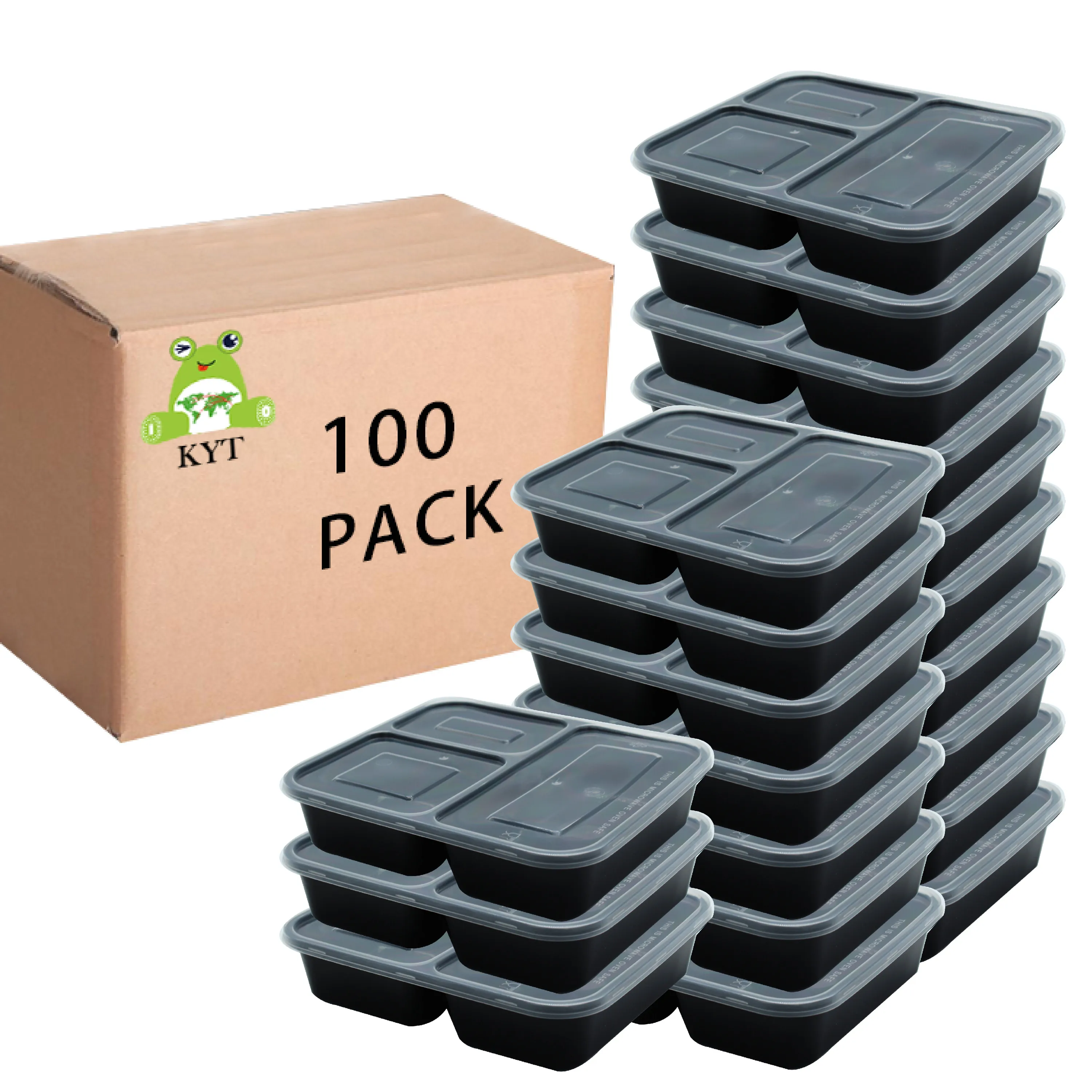 3 4 5 6 Compartment Bento Lunch Box Disposable PP Material Clear plastic Takeaway Meal Prep Food Container For Sale