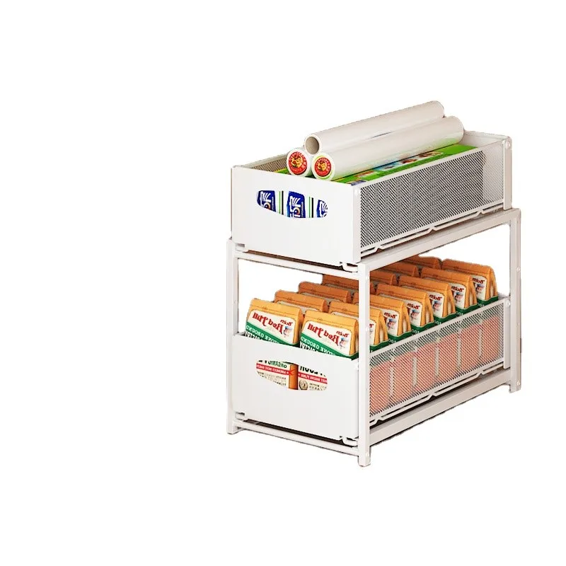 Kitchen sink shelving multilayer pull-out cabinet storage shelf Bathroom toilet countertop organizing storage rack