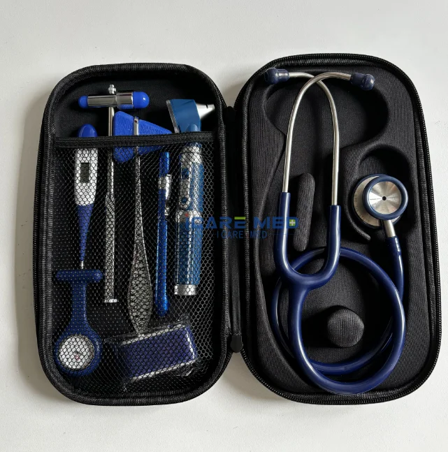Customize stethoscope kit And Mini Otoscope Set Manual stethoscope case Pen Light Stethoscope Tuning Fork Reflex Hammer