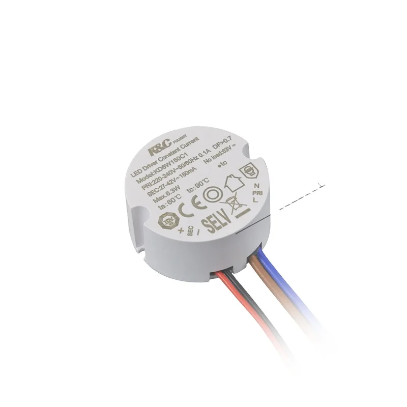 led driver 6W input AC220-240V  150mA no flicker driver led lighting power supply