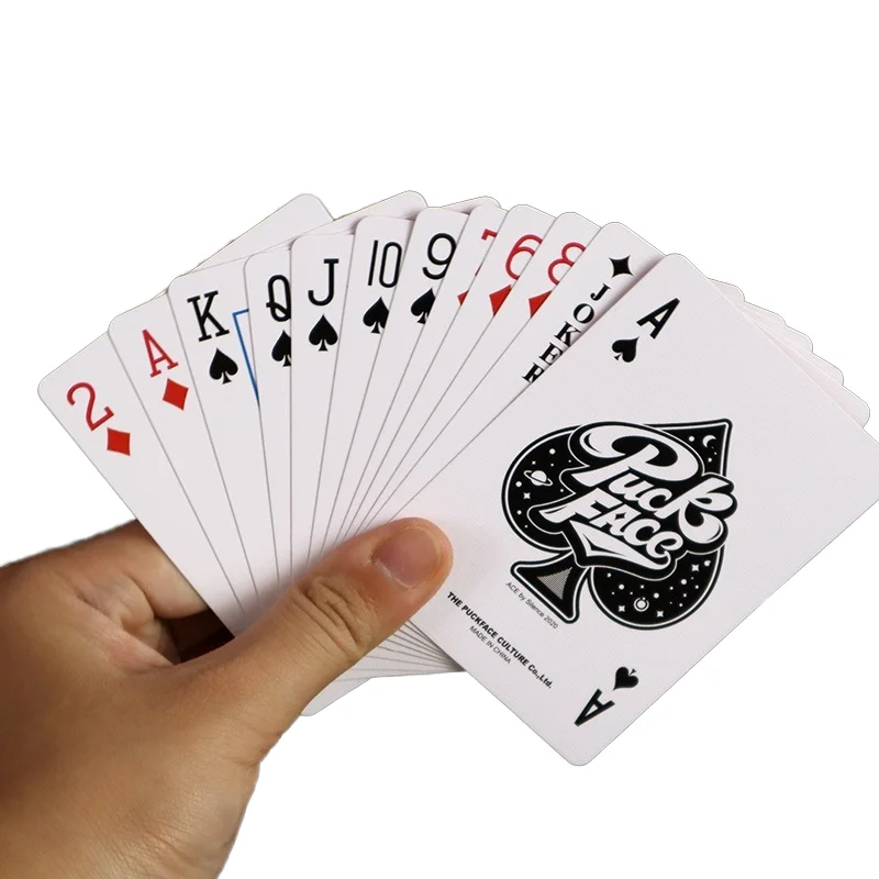 Flower cutting sports performance poker cards, high-end black core paper poker cards  custom card game
