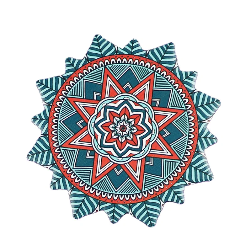 
2021 new styles ceramic coasters with cork back sublimation waterproof coffee mug mat blank pad custom 