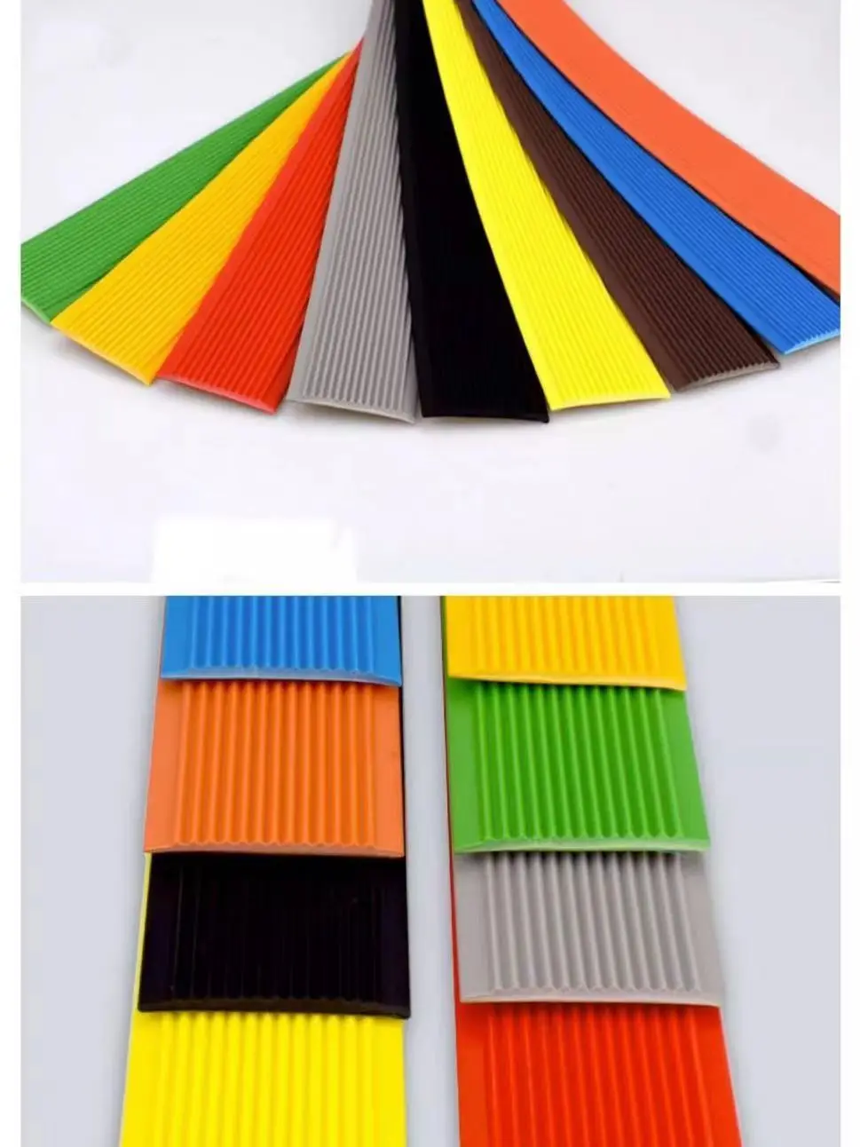 PVC Vinyl Stair Treads Step Steal Stair Tread Covers Rubber Anti Slip Stair Nosing