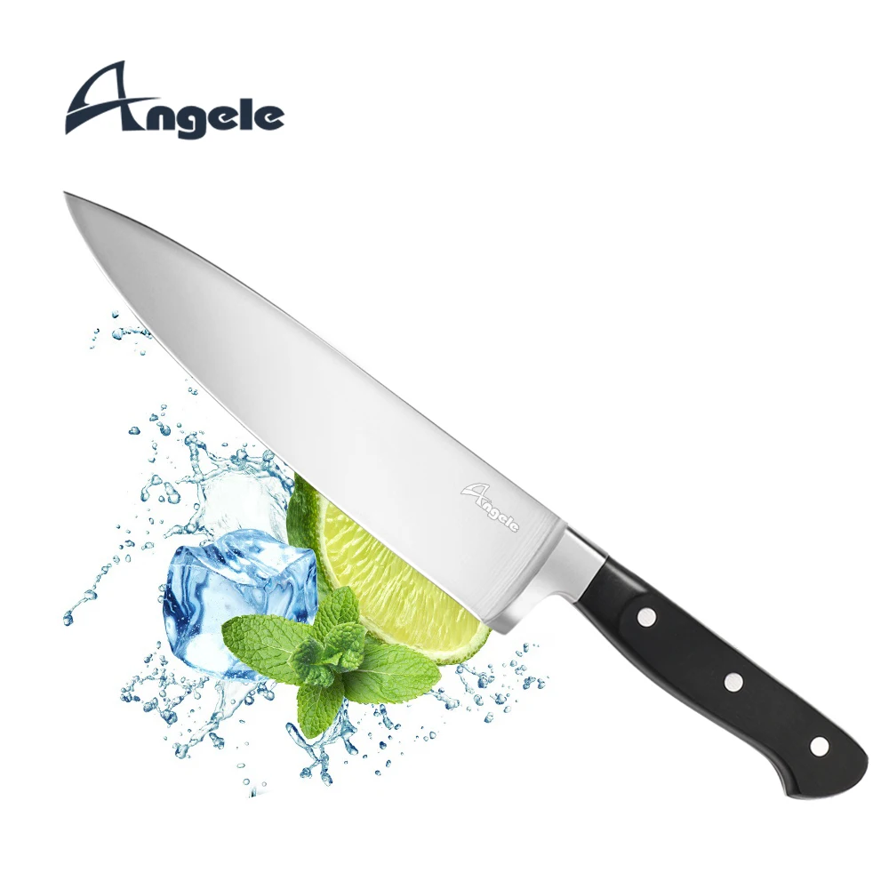 13pcs Kitchen Knife Block Set with Sharpener Stainless Steel Chef Knife with Plastic Handle