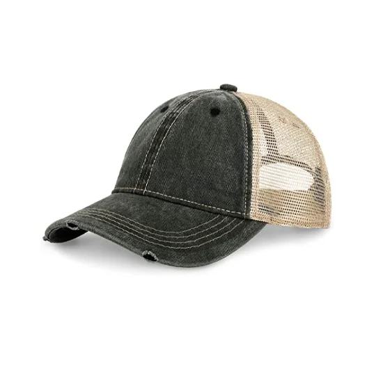 Повседневная стираемая шапка-тракер премиум класса, неструктурированная винтажная шапка с потертостями и окрашенным пигментом, регулируемые уличные головные уборы