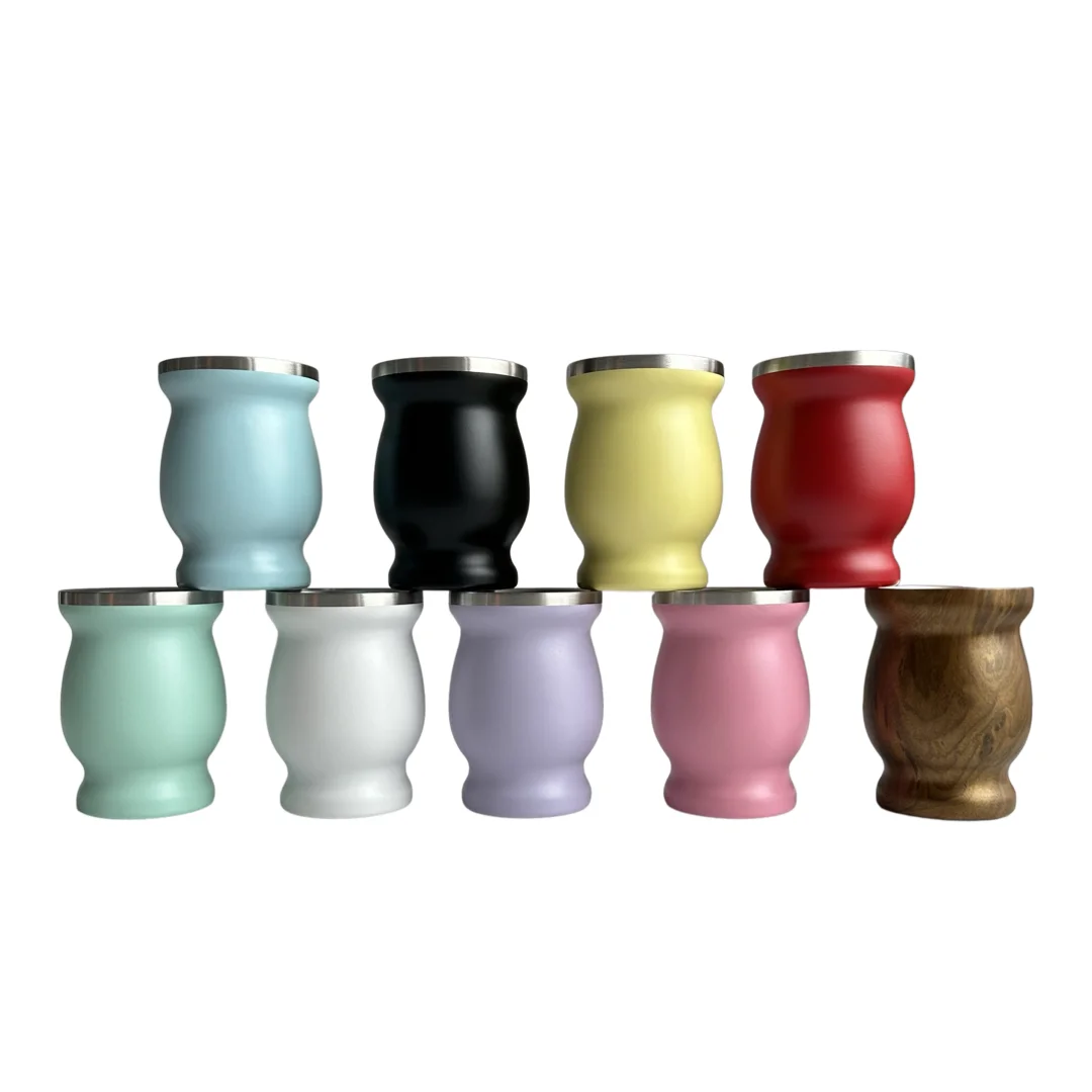 Factory Production New Color Yerba Mate Natural Gourd Tea Cup With Bombillas Original Traditional Mate Cup