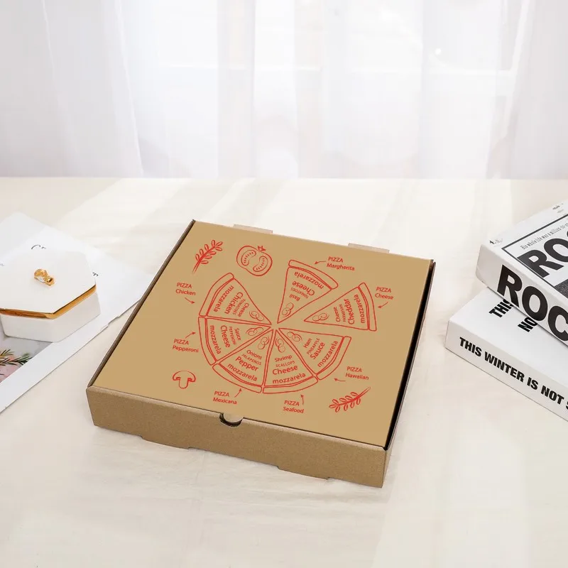 Wholesale takeaway pizza box Price Cheap Wrapping paper logo Custom pizza box