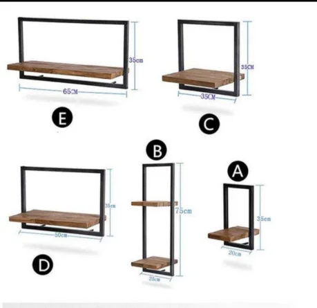 Household Dormitory Kitchen Bathroom Free Perforation Hole Plate Wall Hanging Shelf Storage Wood  Rack