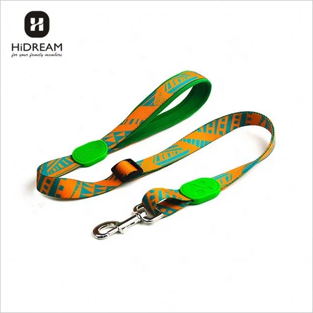 HiDREAM HD010007 Pinky Heat transfer design printing fabric pet leash swivel carabiner for dog leash
