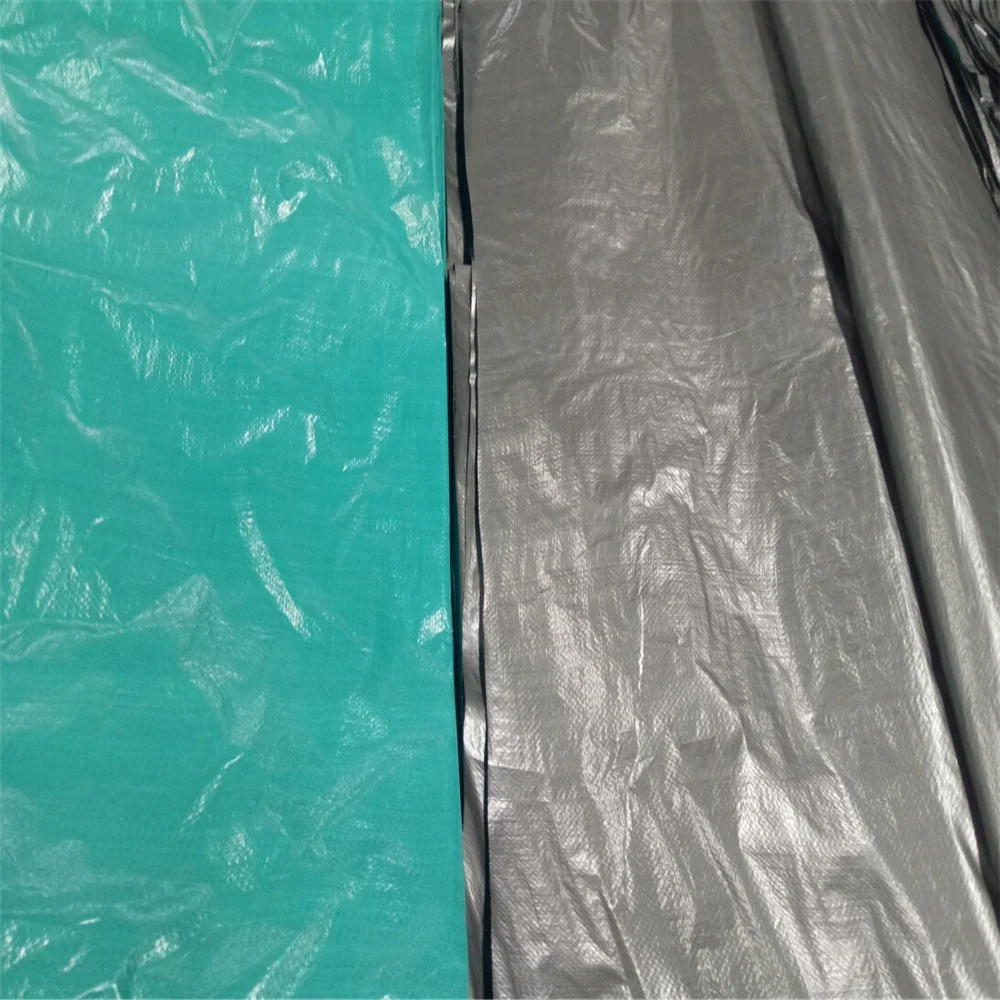 good price customized silver green tarpaulin 6*4yd