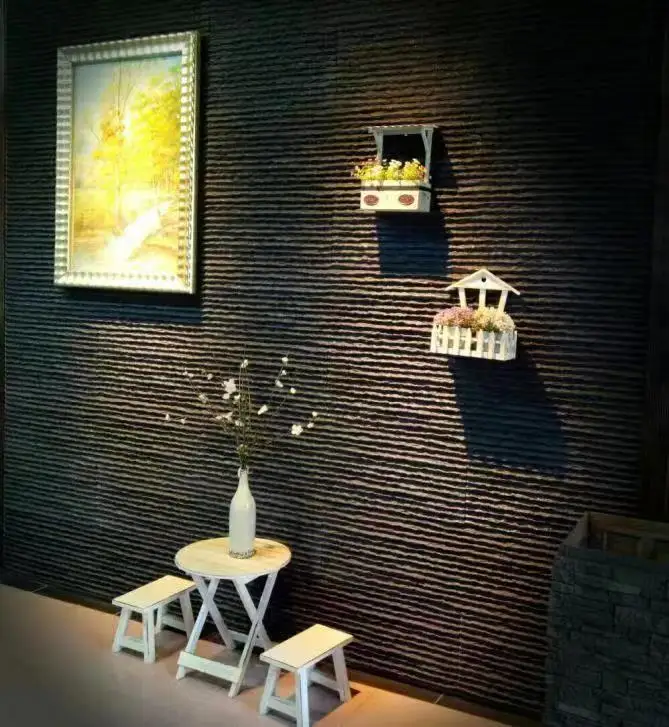Design Pu Stone Wall Panel High Quality Luxury Wall Stickers Home Decor Graphic Design Modern Waterproof Board Stripes & Plaid