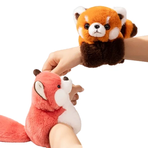 Kids Toy Realistic Wild Animals Slap Bracelet Soft Toy Stuffed Animal Snap Bracelet Plush