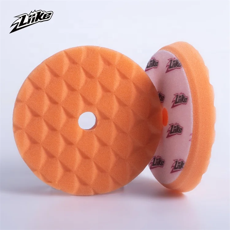 6inch Car Polish Compounding Foam Pads Foam Buffing Disc Bevel Edge Strong Backing Polishing Pad