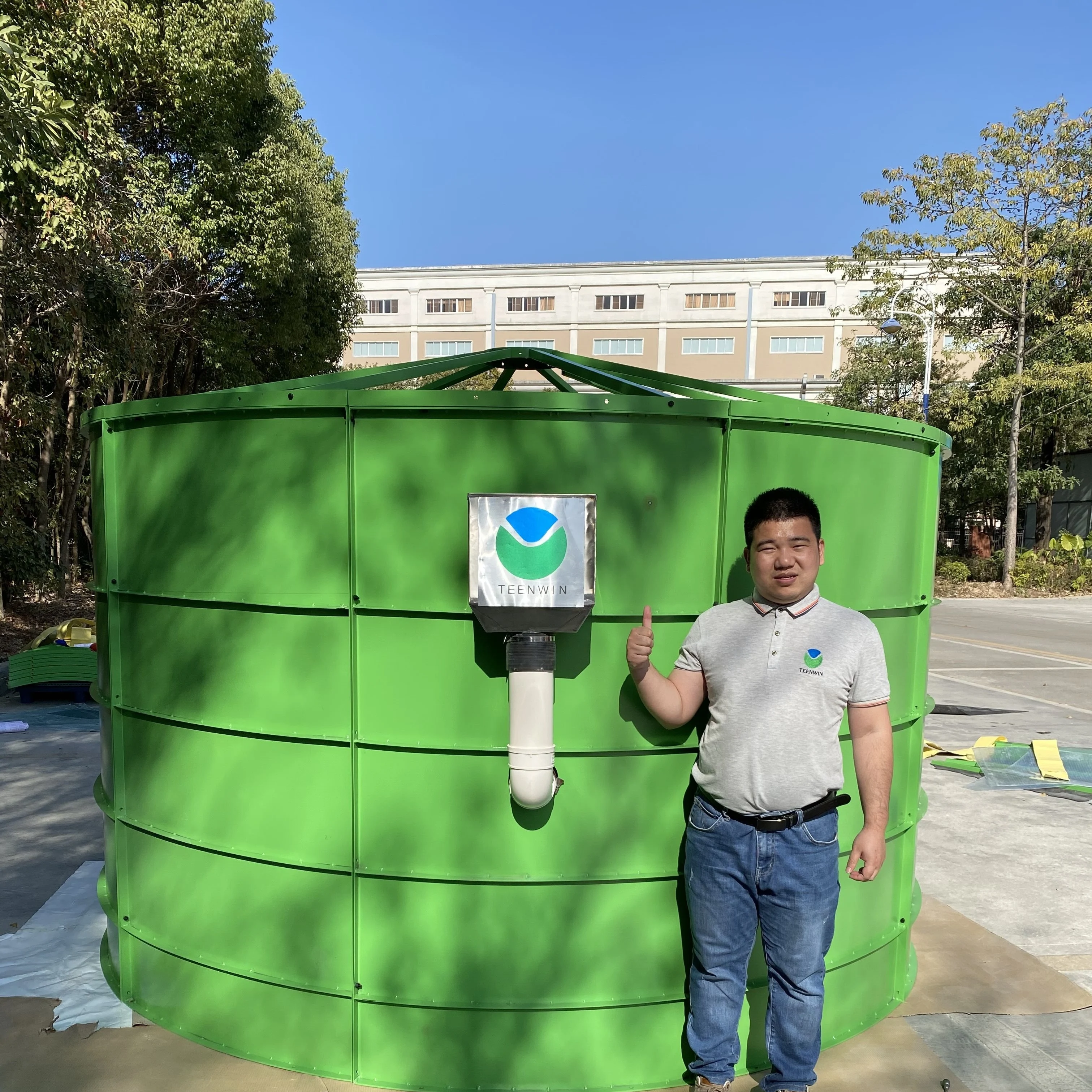 Завод по производству отходов биогаза на птицефабрике