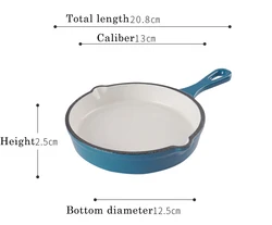 Wholesale Custom Enameled Cast Iron Frying Pan