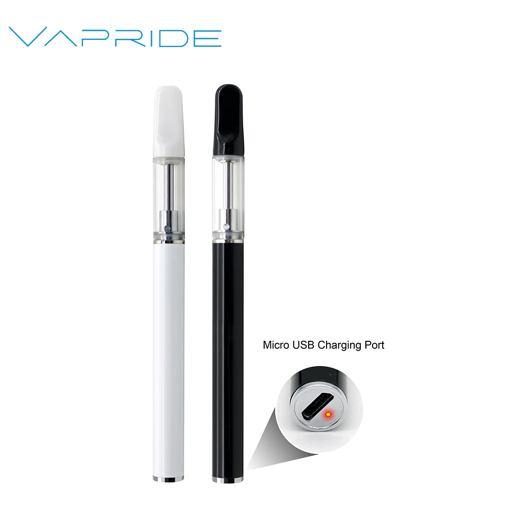 Vapride O8 Custom Logo Slim Vape Pen Electronic Ceramic CBD Oil Vaporizer 1ml Empty Pen