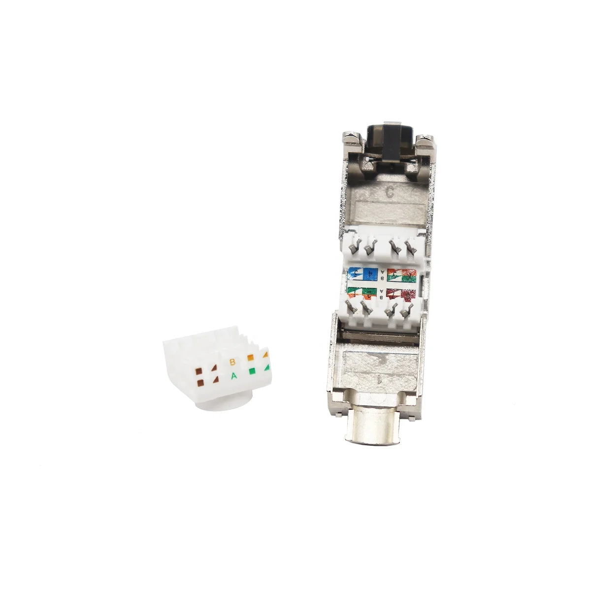 Металлический материал cat6a keystone jack безинструментальный Экранированный