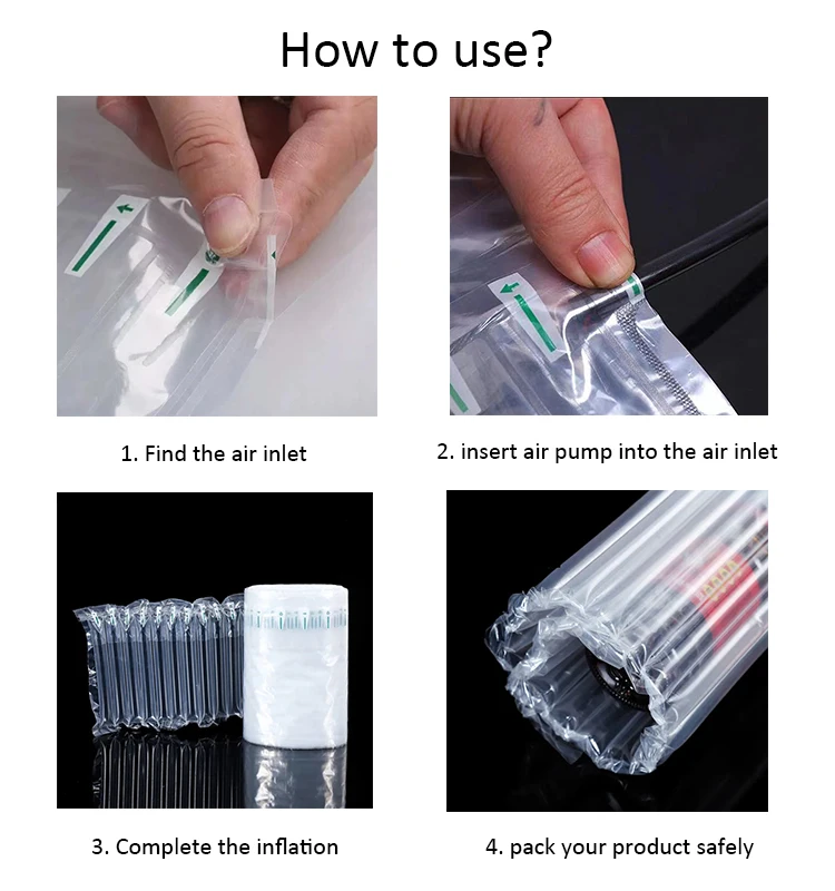 High Quality 40CM Protective Packaging Wrap Inflatable air Bubble Column Plastic Roll