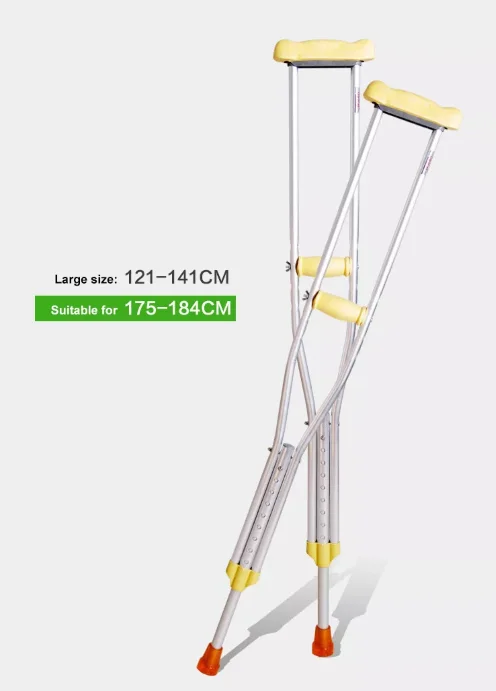 Adjustable Height Lightweight Aluminum Adult Underarm Crutches Disabled Axillary Crutches