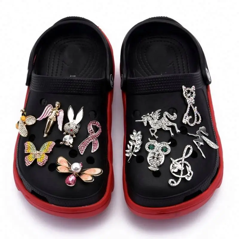 Christmas 2024 New Trend Women DIY Designer Crystal Metal Accessories Custom Luxury Decoration Clogs Shoes Charm