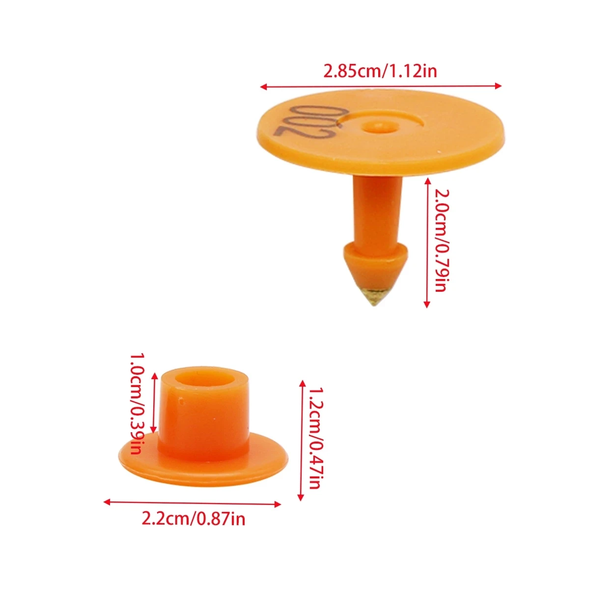 Animal Pig Sheep Rabbit Cattle Ear Tag Signs Laser Typing Copper Head Earrings Livestock Ear Tag