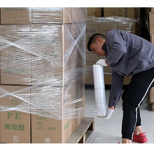 Pallet wrapping machine stretch film  plastic wrapping film  Packing transparent strong tensile self-adhesive film