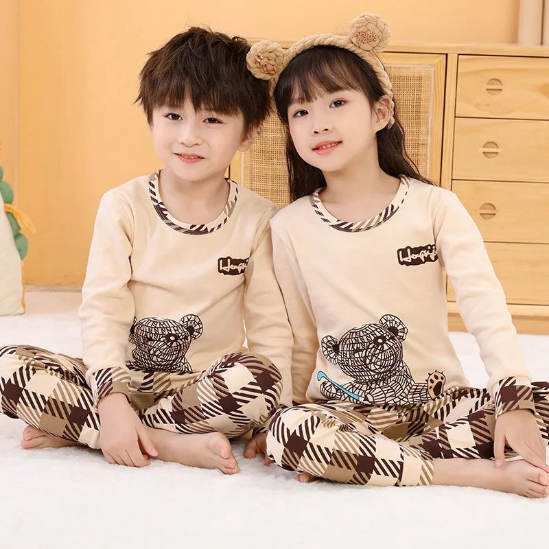 Children Pajamas Boys Totoro Cotton Clothes Pants Set Cartoon Sleepwear Kids Pajamas For Girls Toddler Baby Outfits Child Pyjama