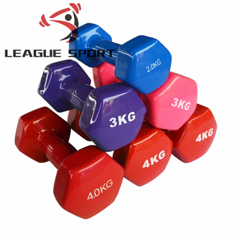 League-Sport Low Price Hot Sale Color 0.5 Kg Vinyl Coated Neoprene Dumbbell Weight 1 Kg 5 Kg 10 Kg For Sale
