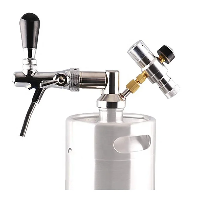 Beer Mini Kegs 128 OZ for Craft beer Dispenser CO2 regulator with beer faucet taps