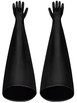 Neoprene Gloves Black For Isolator Cabinet & Cleaning a Negative Pressure LFGI gloves