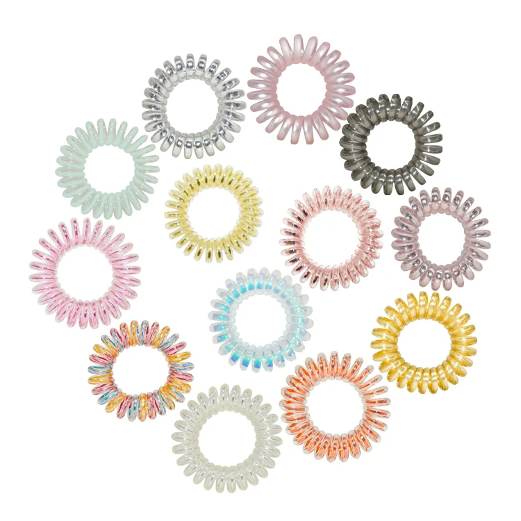 Women hair band  elastic hair rubber band Telephone Line Phone Cord Spiral Hair Tie